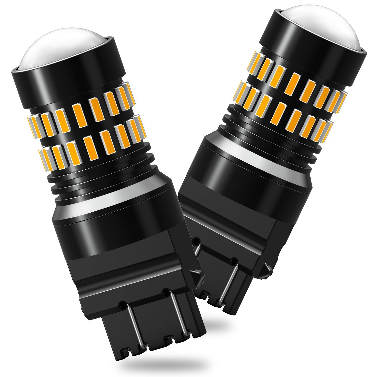 Error Free 3157 LED Front Turn Parking Signal DRL Amber Yellow Light Bulbs Kit