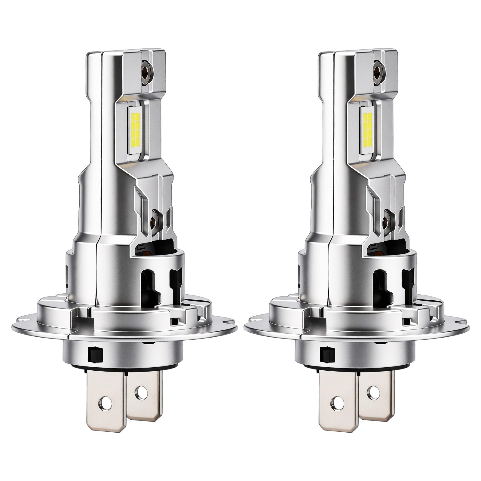 2pcs H7 LED Headlight Bulbs High Low Beam 28W 36000LM 6500K Bright White