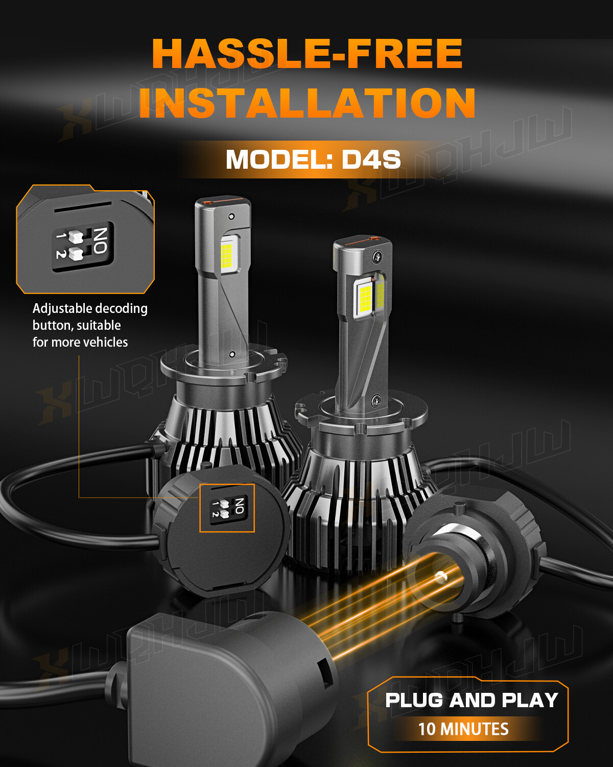 2X D4S D4R LED Headlight Bulb Replace HID Xenon Super White 6500K Conversion Kit