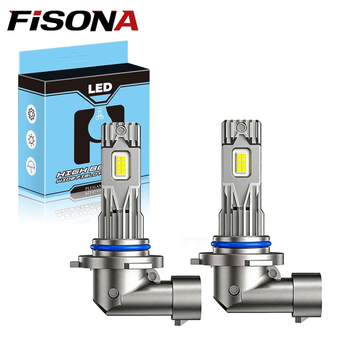 2PCS 9006 LED Headlight Bulb Conversion Kit Low Beam White Super Bright 6500K