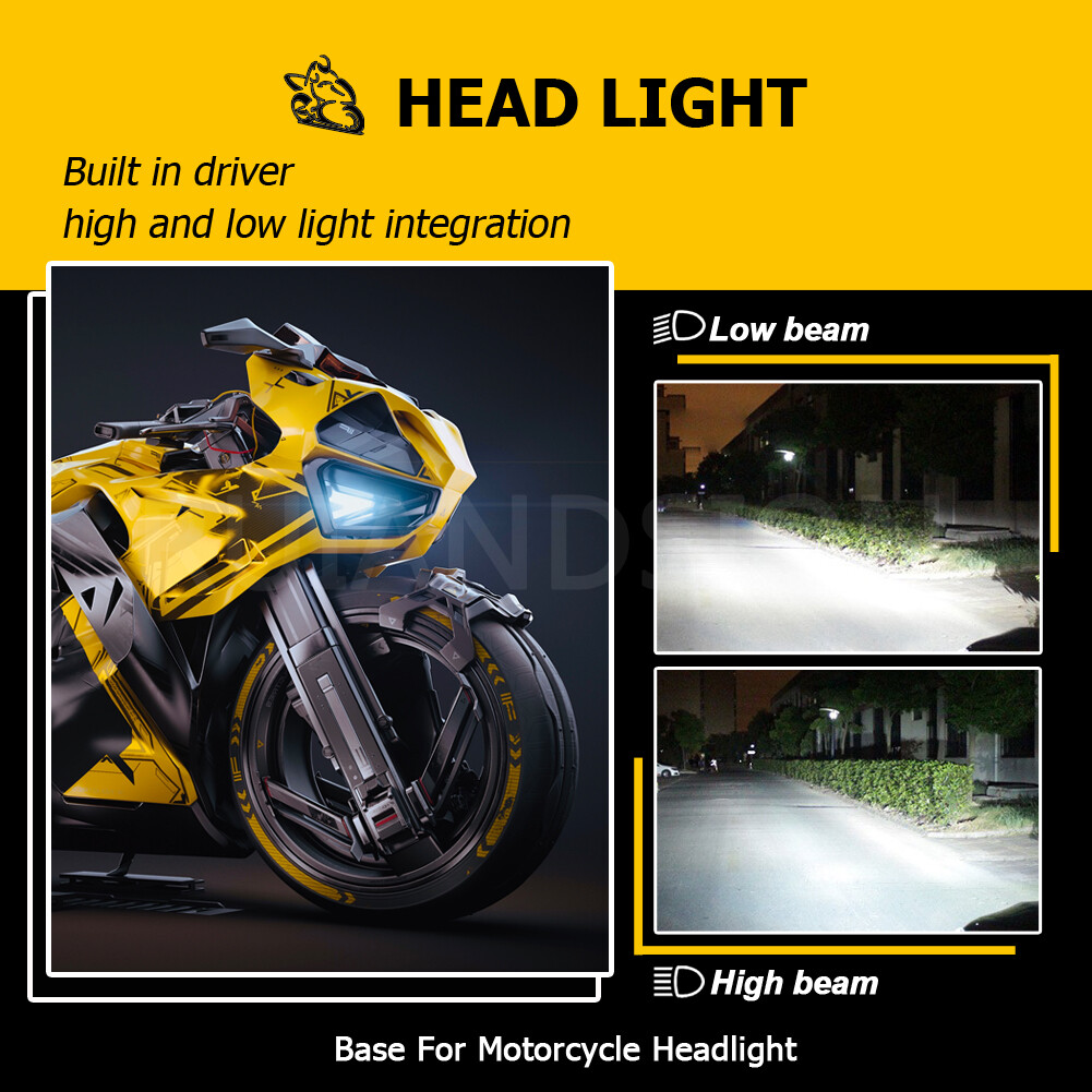 1PC P45T 3030 66 LED 6V Beetle Citroen Motorbike Headlight Bulb Hi/Lo Lamp White