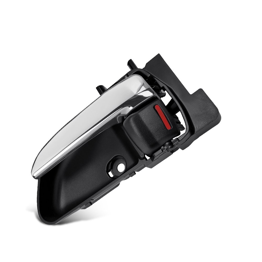 Left Inner Door Handle For Subaru Forester 2003-2008 Black w/Chrome Lever 1-5SET