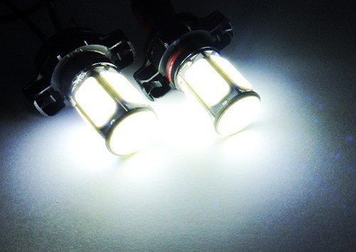 Pair Xenon White H16 5202 9009 PSX24W COB LED Fit DRL Fog Driving Light Bulbs