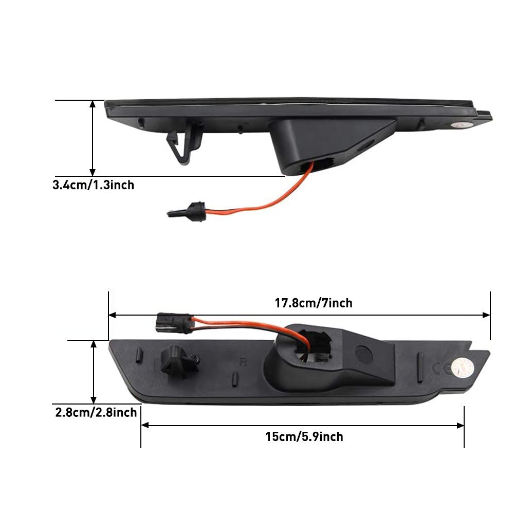 Smoked & Front Rear LED Bumper Side Marker Light Lamp For Chevy Camaro 2010-2015