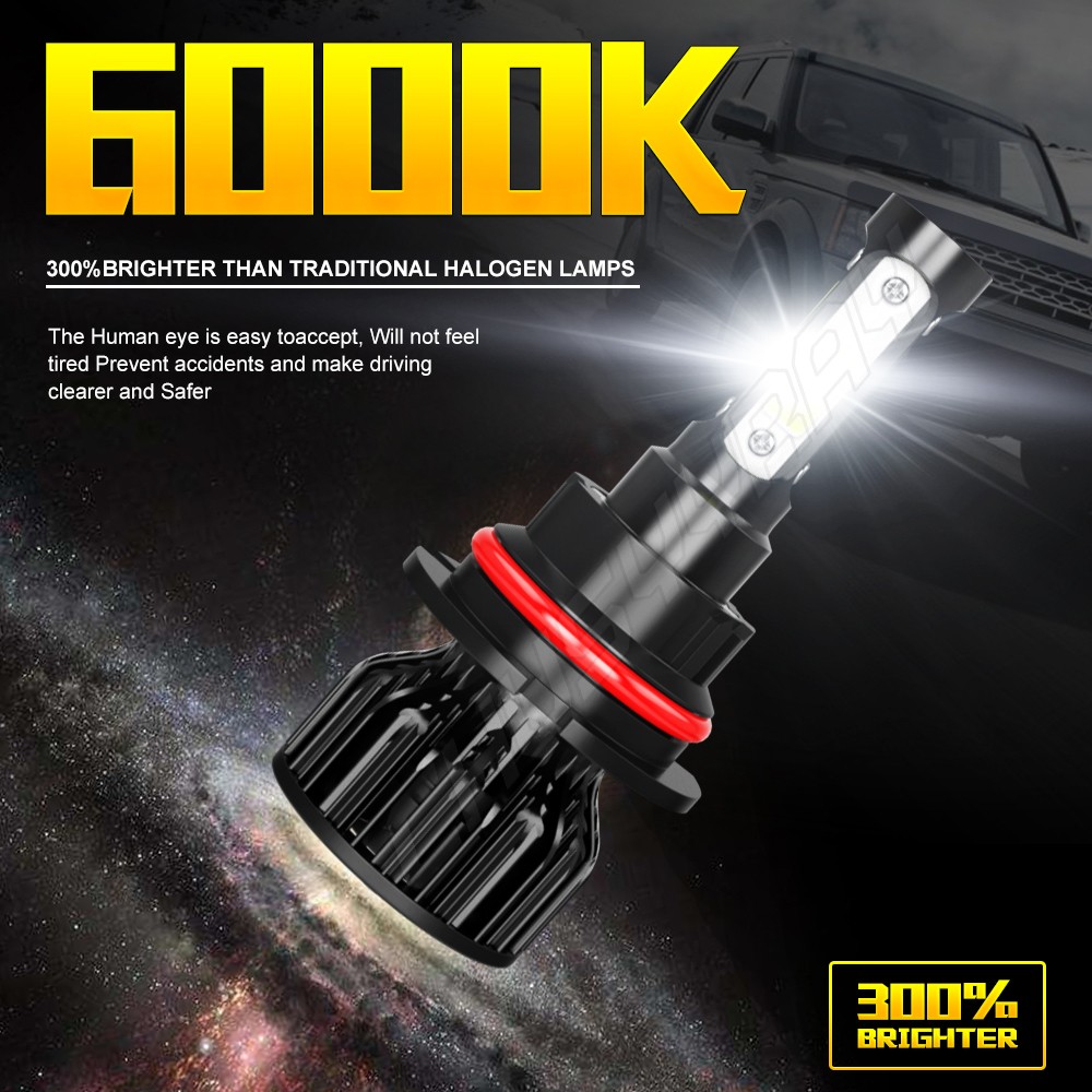 9007/HB5 LED Headlights 1000LM LED Light Bulbs Kit High Low Beam Bright WHite