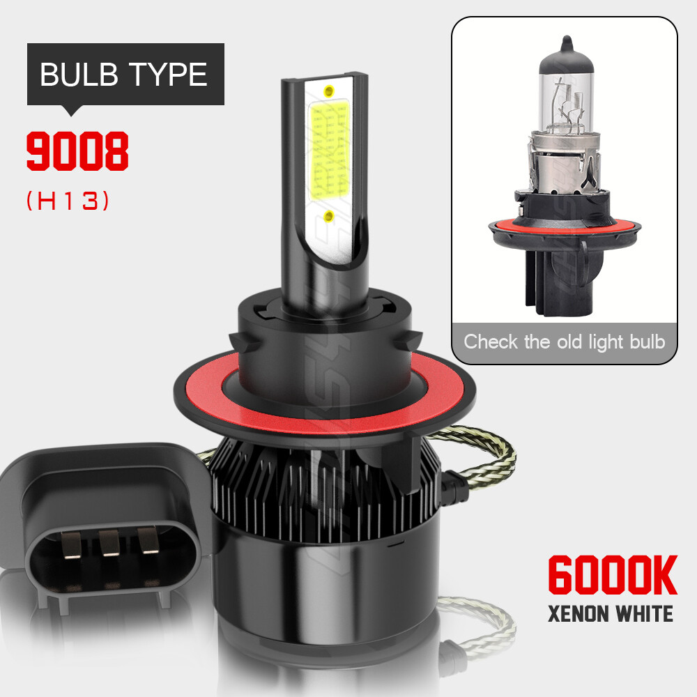 For Jeep Liberty 2002-2007 LED Headlight + Fog Lights Bulbs 9008 H13 9145 6500K