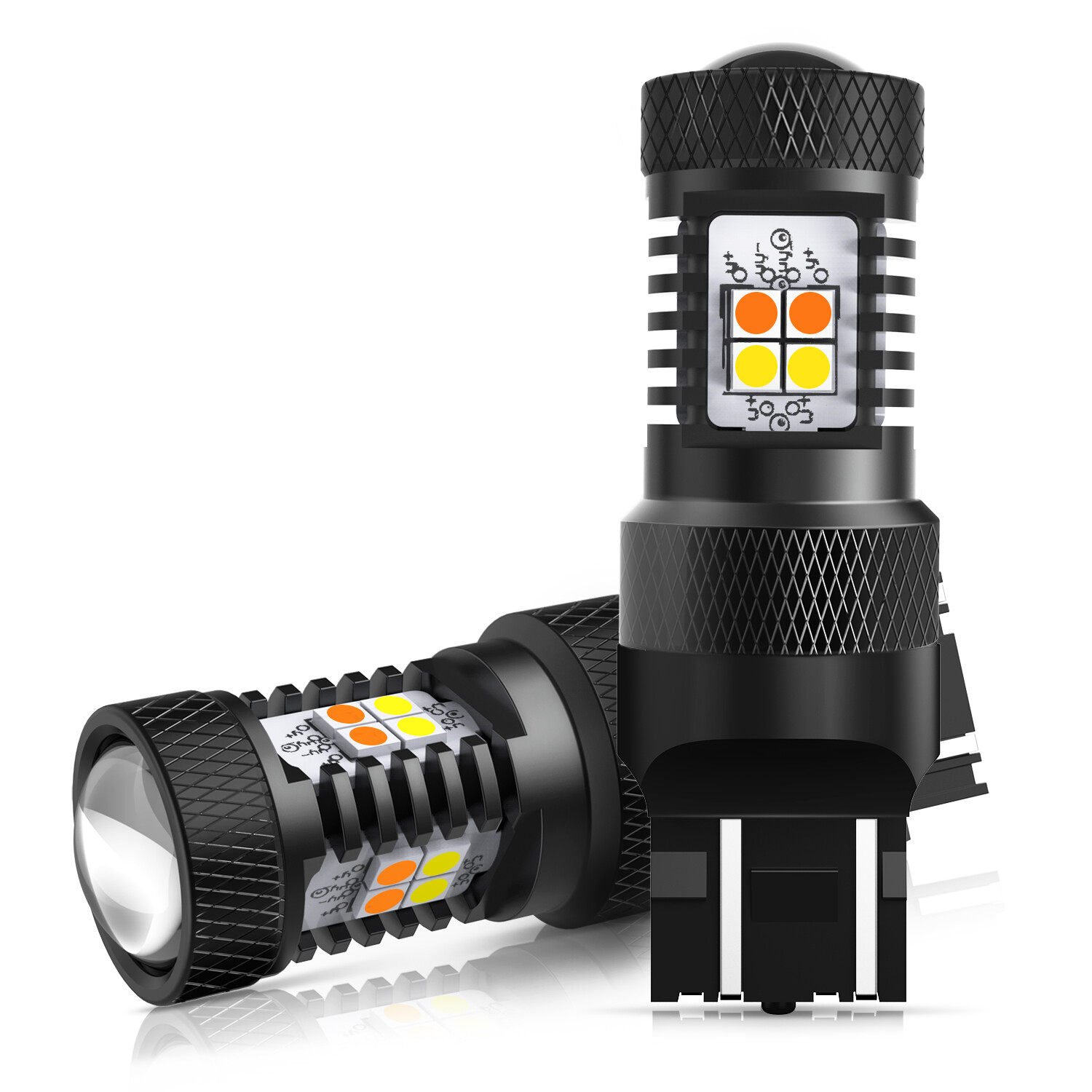 CANBUS 7443 7444NA Switchback LED Bulbs with Built-in Resistor Anti Hyper Flash