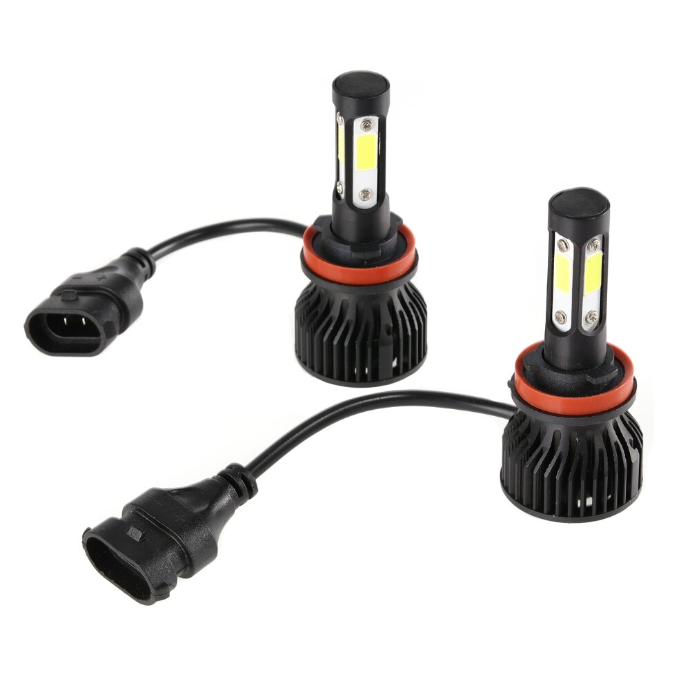 IRONWALLS 4-sides H11 LED Headlight Low Beam Bulbs Kit Super Bright White Power