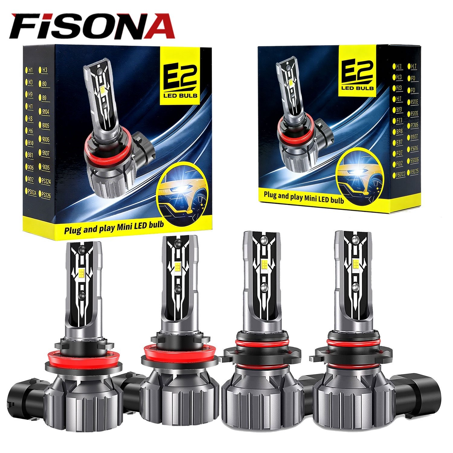 Combo 9005+H11 LED Headlight Super Bright Bulbs Kit White 720000LM High/Low Beam