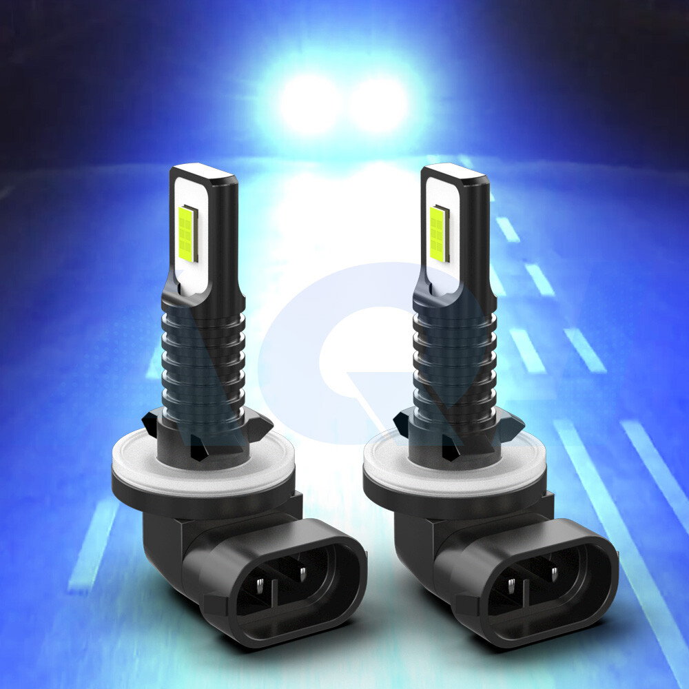 2x 100W LED Blue FogLight Bulb Daytime Running Projector 8000K H27W 881 894 889