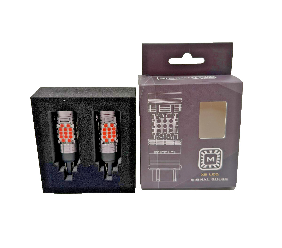 Morimoto 3156/3157: XB Red LED Bulbs Resistor-Free Tail/Turn Set LED407 Open Box