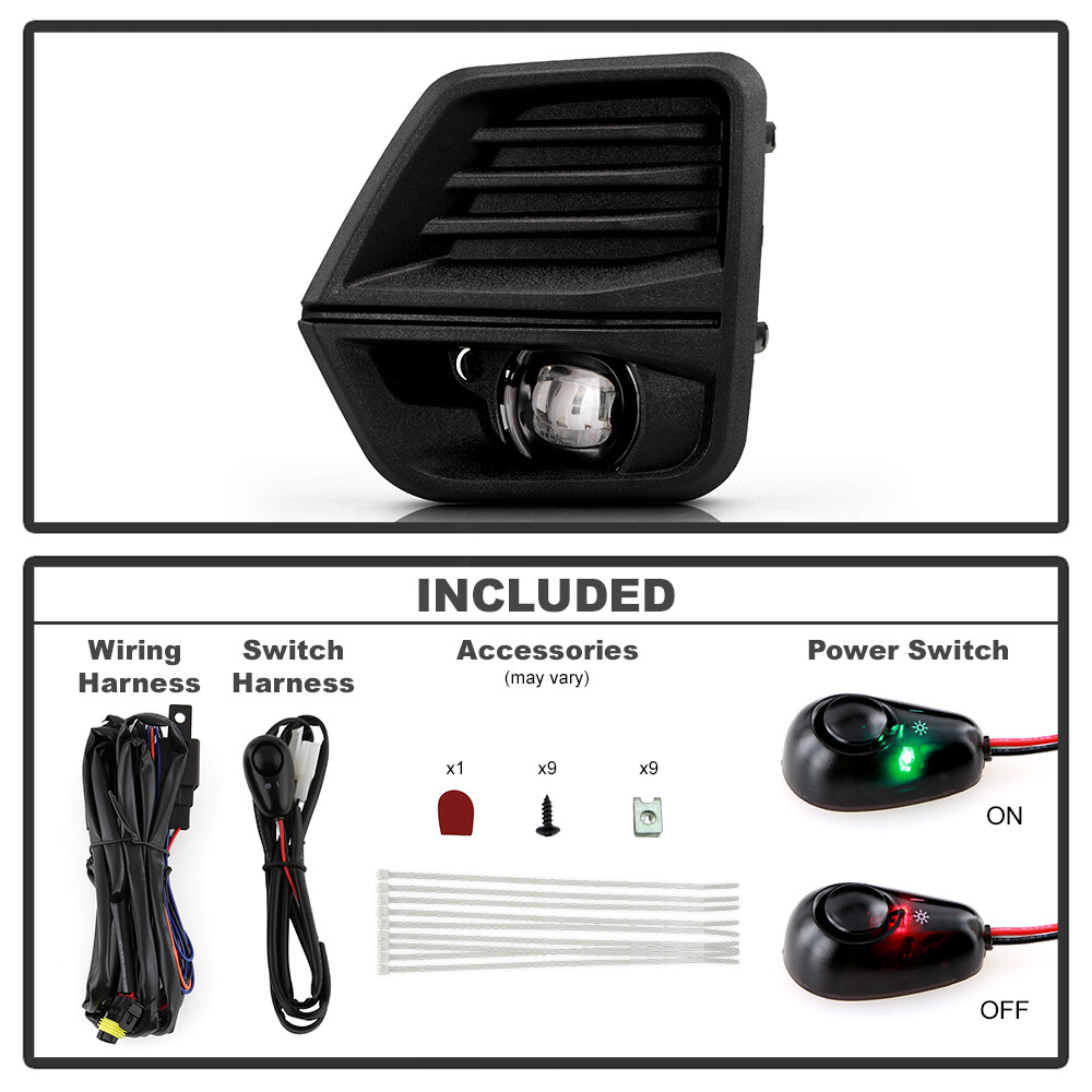 For 2023-2025 Chevy Colorado LED Bumper Fog Lights Driving Lamps w/ Switch Pair