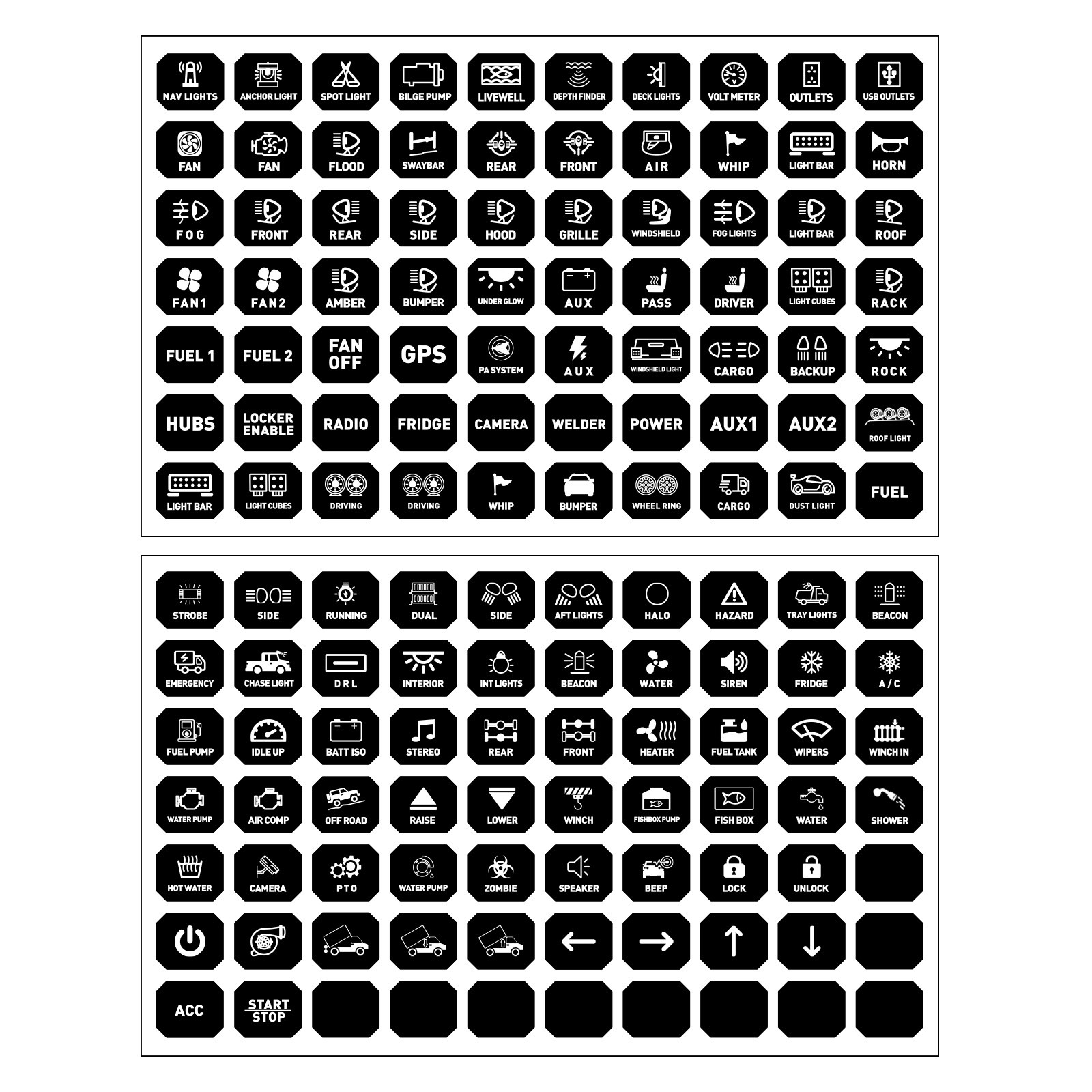 Switch Control Panel For Off-Road Vehicle Boat SUV 6 Gang RGB APP 12V-24V 720W