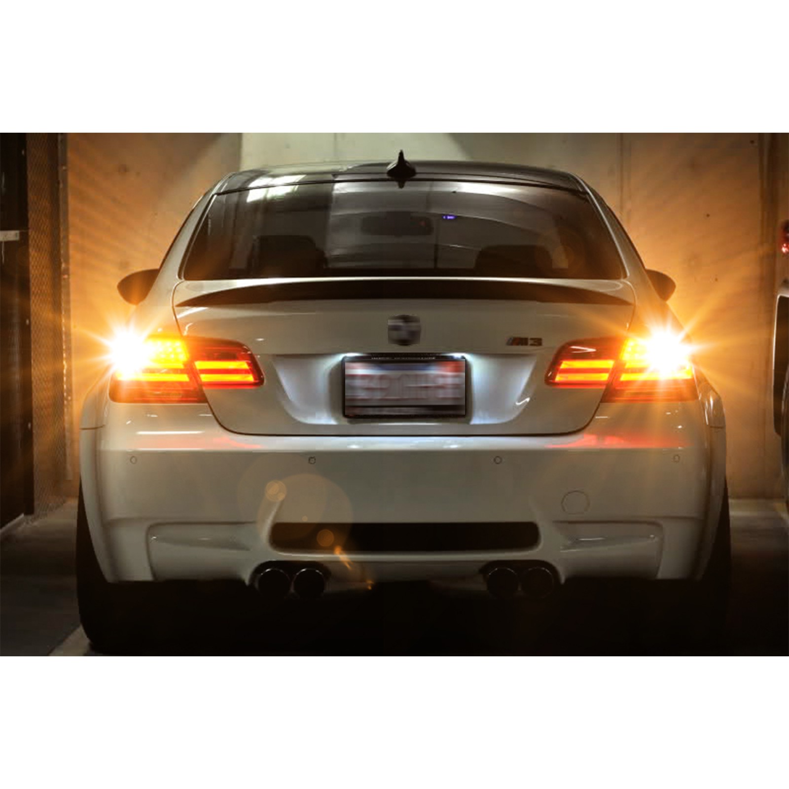 3000K Amber LED 3157 3156 Turn Signal Side Marker Light Bulbs Replacement 2PCS