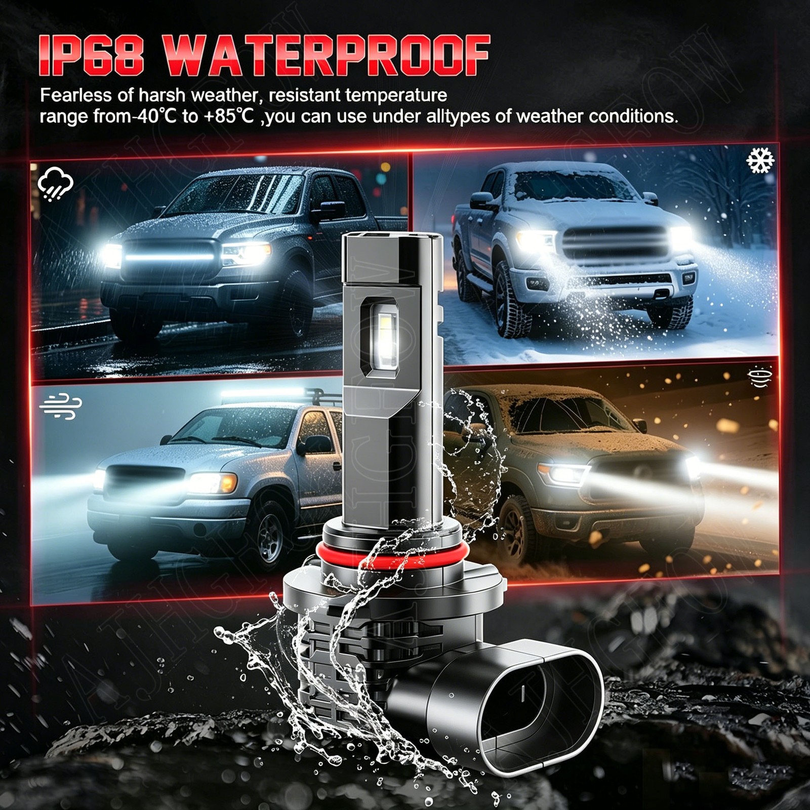 For Chevy Colorado Crew Cab Pickup 2015-2022 LED Headlight + Fog Light Bulbs Kit