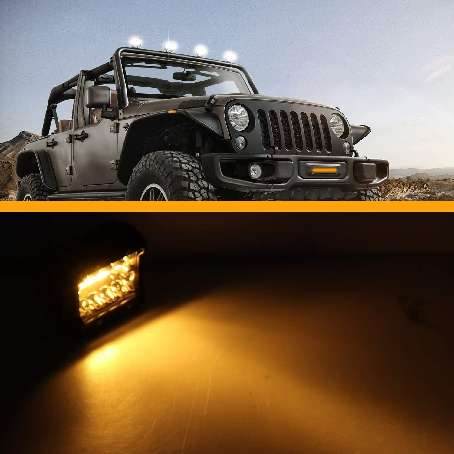 4″ 3-row LED Work Light Pods Backup +Tow Hitch Mounting Bracket Reverse Truck