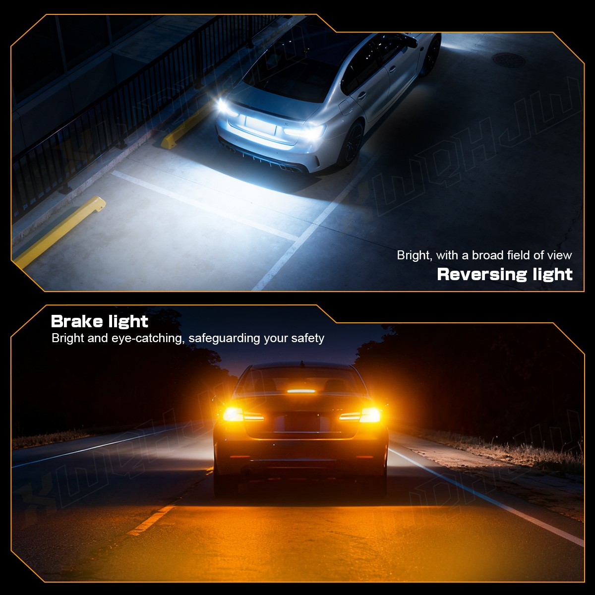 White/Amber High Power 16-SMD 7443 Switchback LED Bulbs For Turn Signal Lights