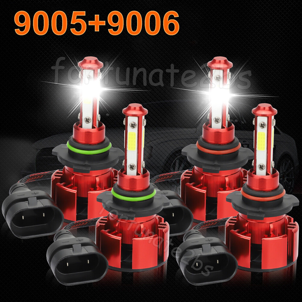 For Chevy Silverado 1500 2500 HD 2003-2005 2006 LED Headlights Bulb Kit 4pcs