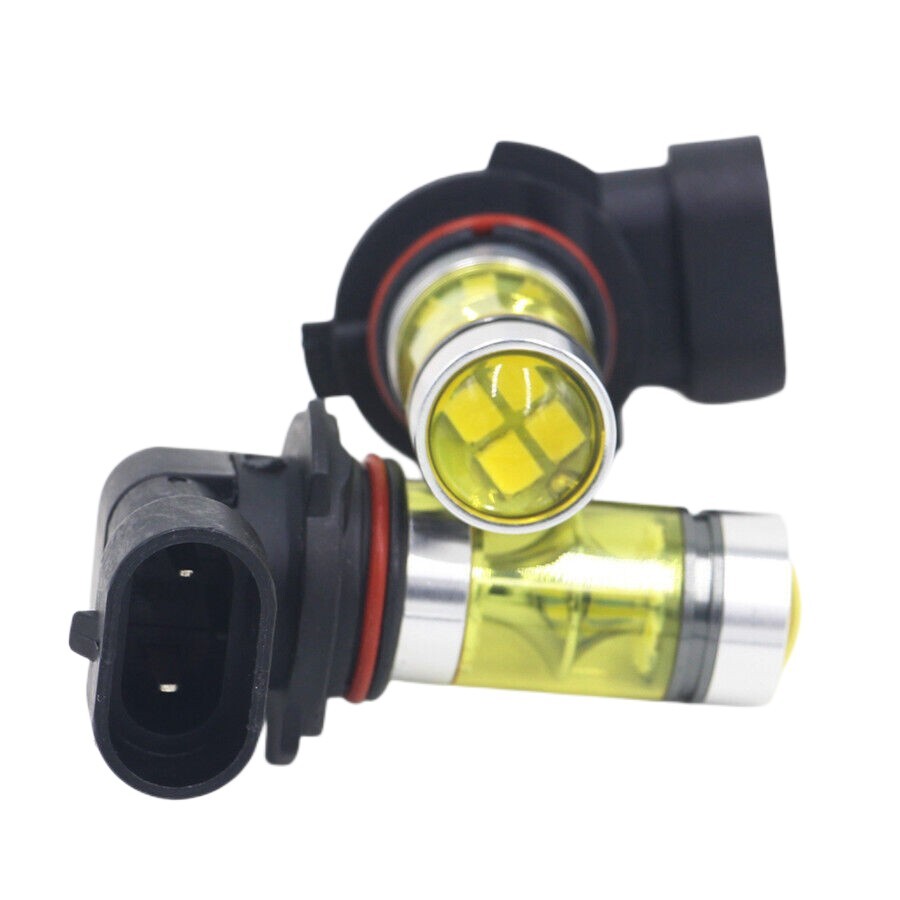 2x Yellow Fog Light Bulbs for 9006 HB4 100W 2323 LED 4300K Daytime Running Light