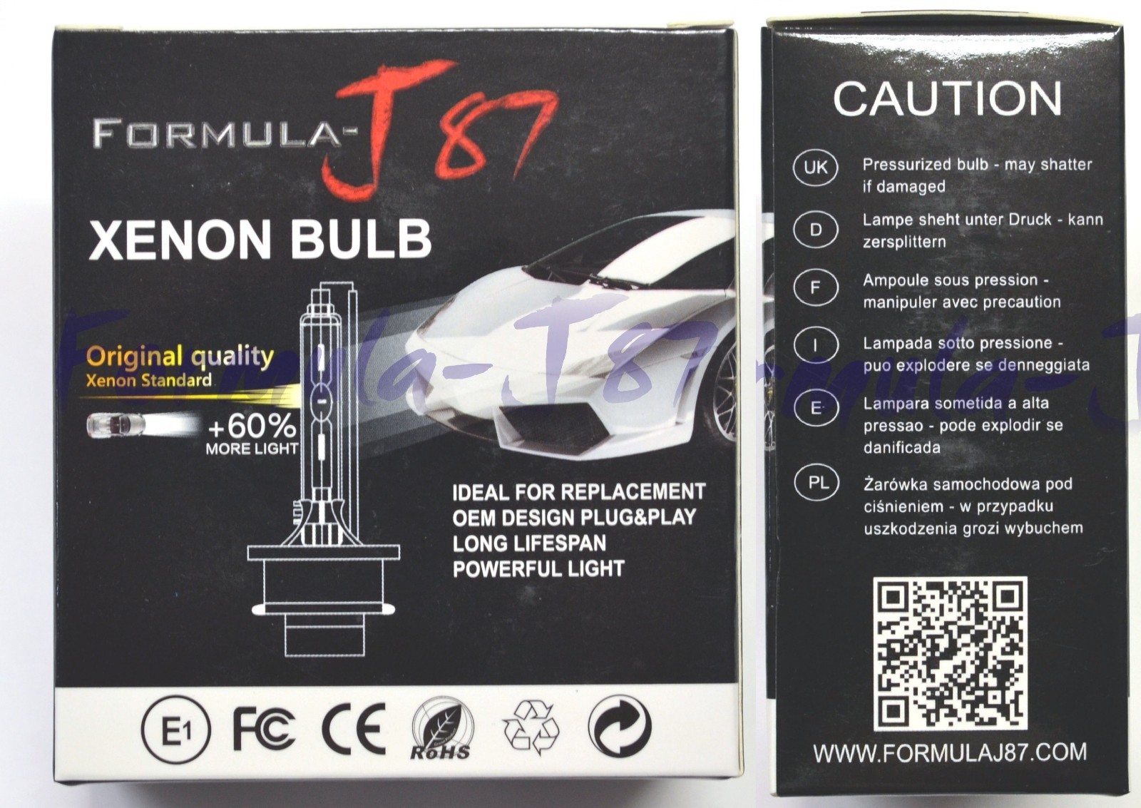 HID Xenon D1S Two Bulbs Head Light 6000K White Bi-Xenon Replacement Plug Play
