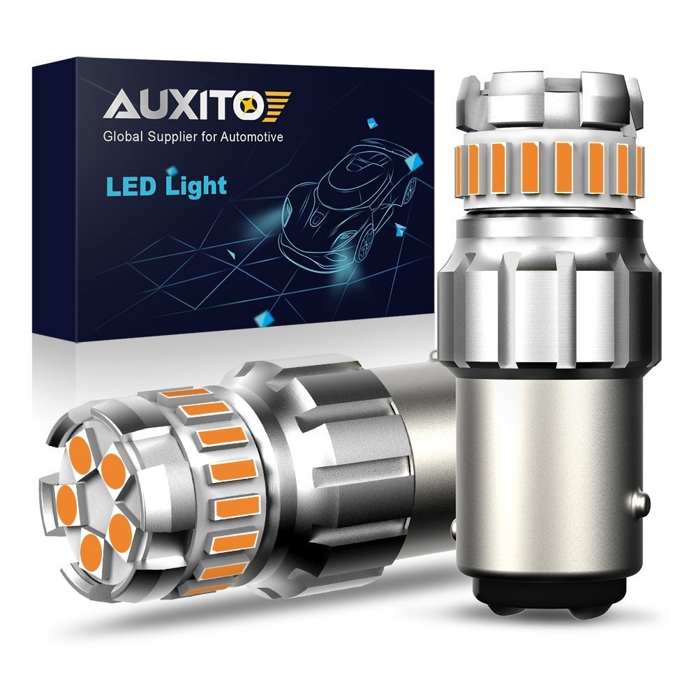 AUXITO 1157 CANBUS Amber Yellow Turn LED Signal Indicator Parking Light Bulbs EP