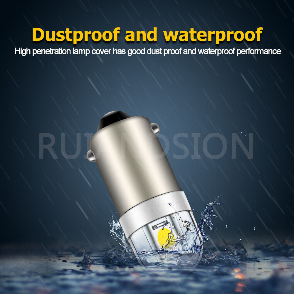 4pcs White BA9S T4W 3030 2 LED Side Parking Light Bulb 200LM DC 12V Non-polarity