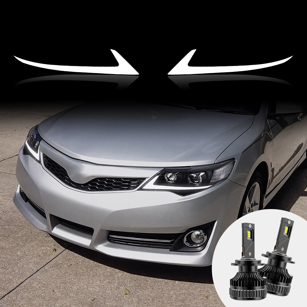 VLAND Headlights Assembly+LED Bulbs Kits For Toyota Camry 2012-2014 Front lights
