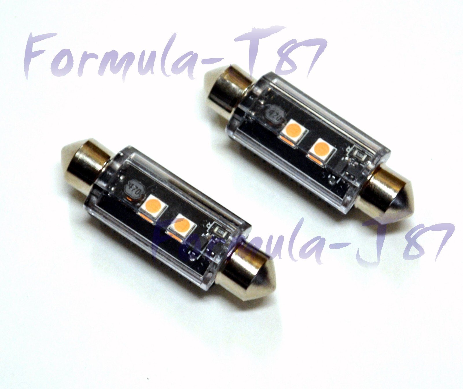 LED Light Canbus Error Free 212-2 5W Purple Two Bulb Interior Map Festoon Lamp