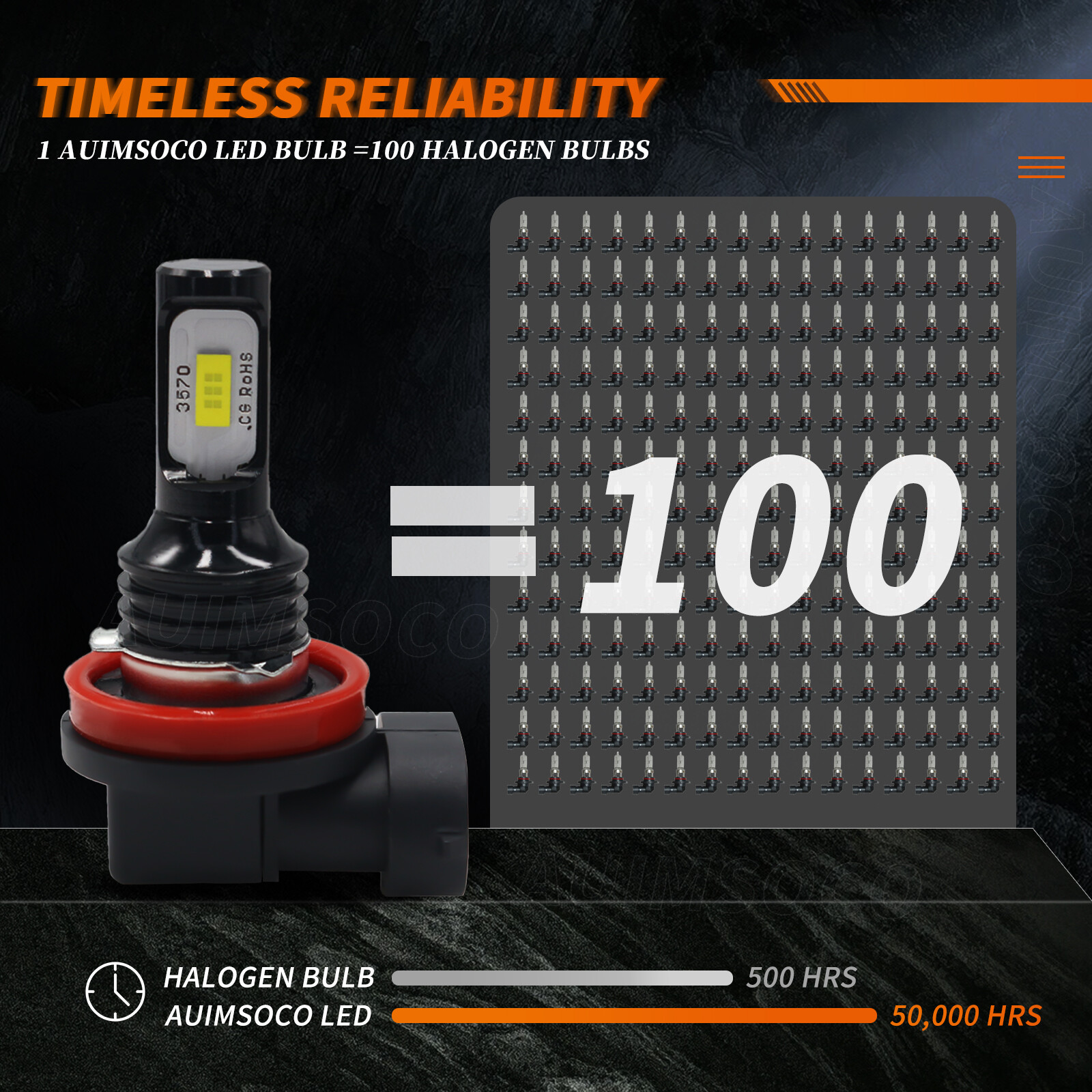 H11 H9 LED Headlight Super Bright Bulbs Kit 8000K White 330000LM High/Low Beam