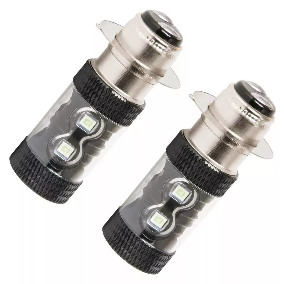 H6 Headlight 8000K Blue LED Bulbs New For Yamaha YFZ450 2004 2005 2006 2007-2009