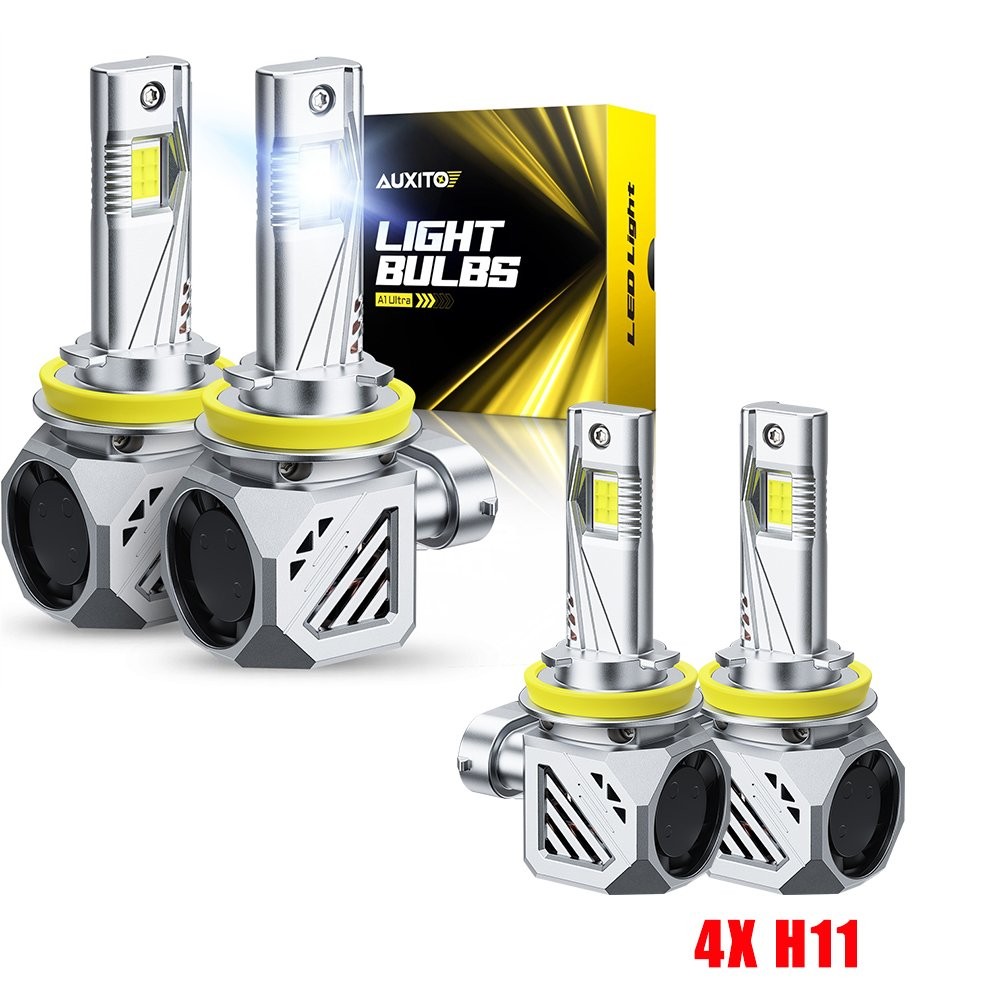 AUXITO CANBUS H11 H8 H9 LED Headlight Bulbs High Low Beam White 96000LM 4-20X