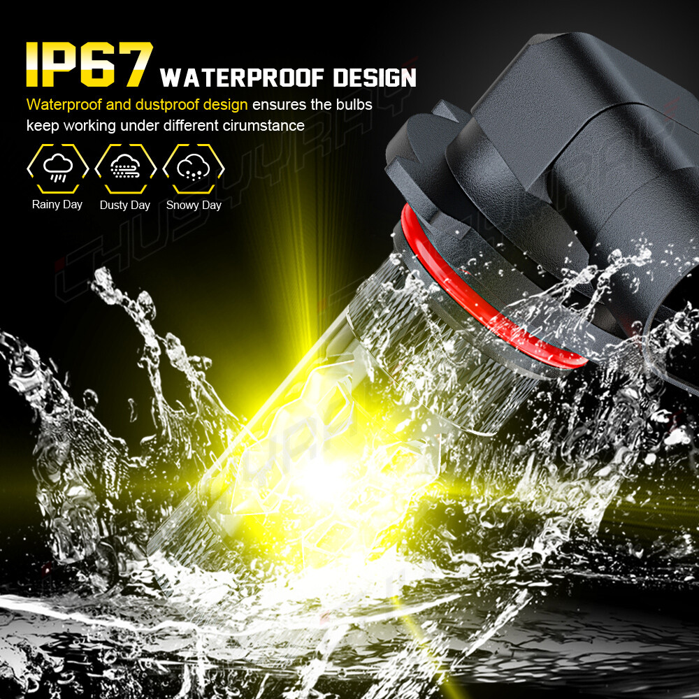 9005 H10 9145 3000K Yellow 160W LED Fog Light Headlight Driving Bulbs Kit