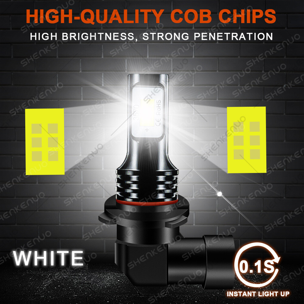 For BMW 525i 530i 535i 540i – 4X 9005+9006 LED Headlights Bulbs 6000K White HKB