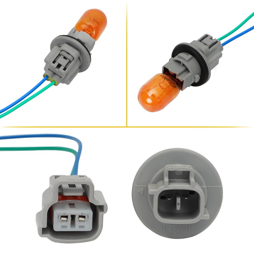 Fit Toyota Amber Bulb Brake Socket Turn Signal Light Wire Harness Plug Connector