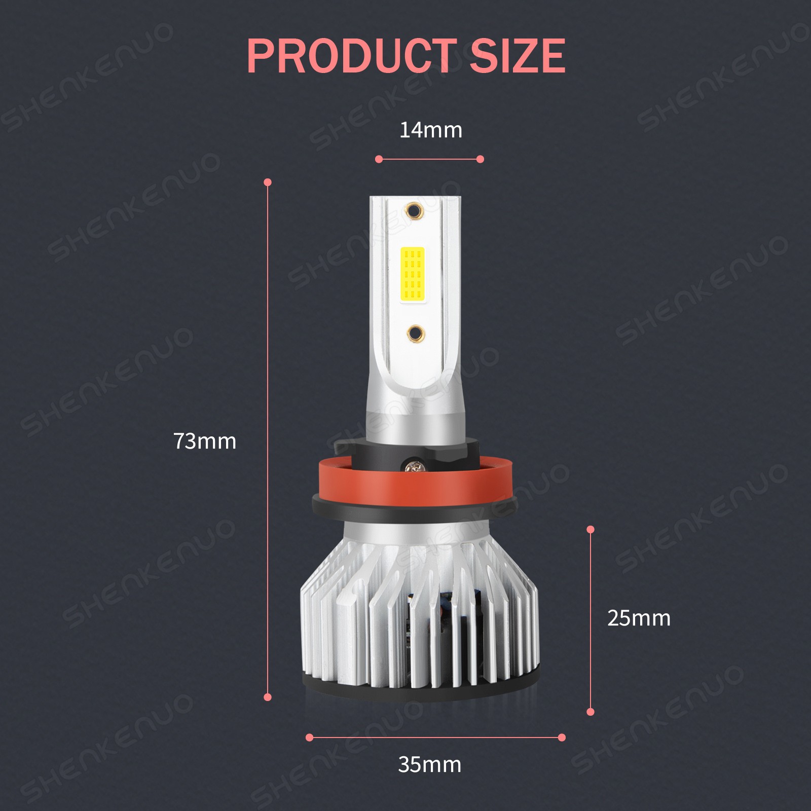H7 H11 LED Headlights Combo High Low Beam Kits 4Pcs 36W 6000K Super Bright White
