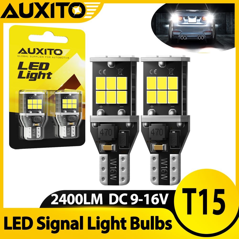 AUXITO T15 921 912 904 LED Reverse Backup Light Bulbs 6000K Super Bright 2400LM