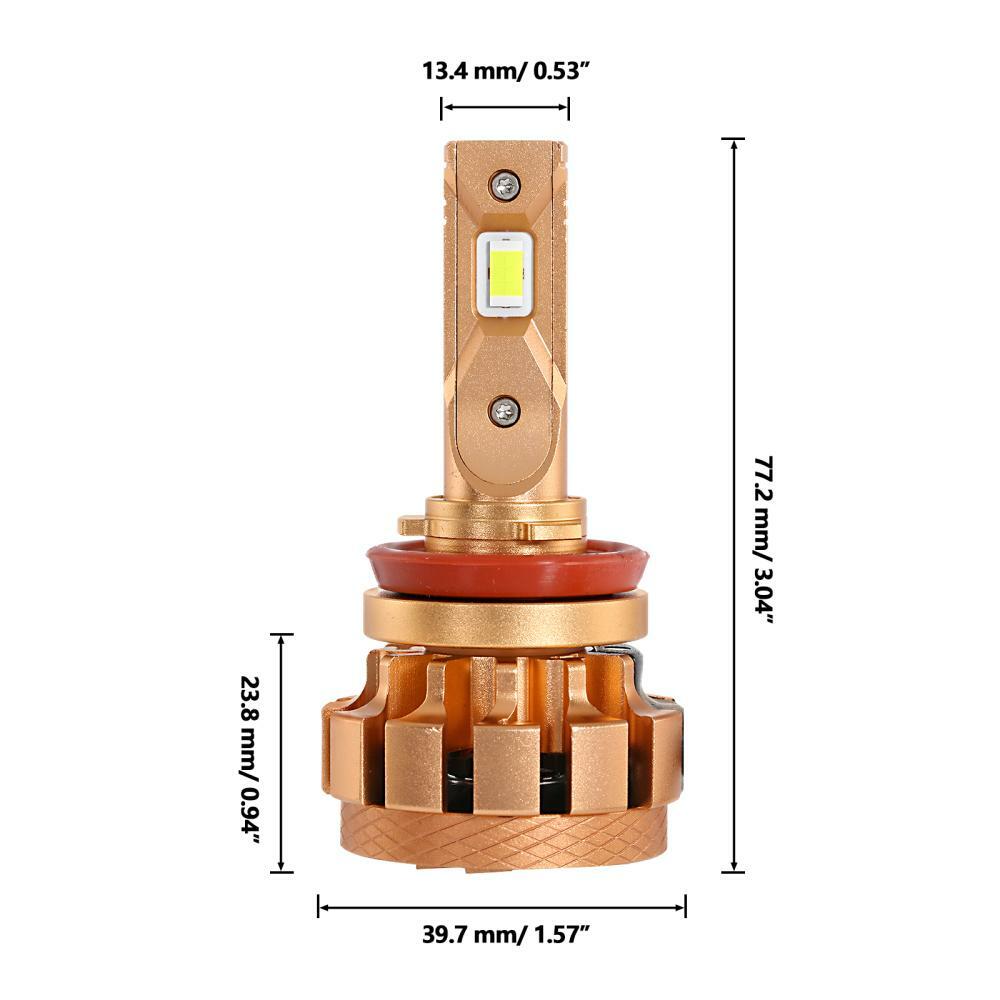 AUXBEAM F-16 PLUS Canbus LED Headlight Bulb High Low Beam+Fog Lights 6500K White