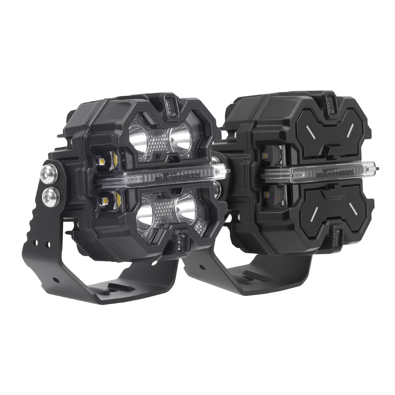 LED Driving Light Pods 3.5″ Aluminum Housing RGB DRL Off Road Spot Beam Lights