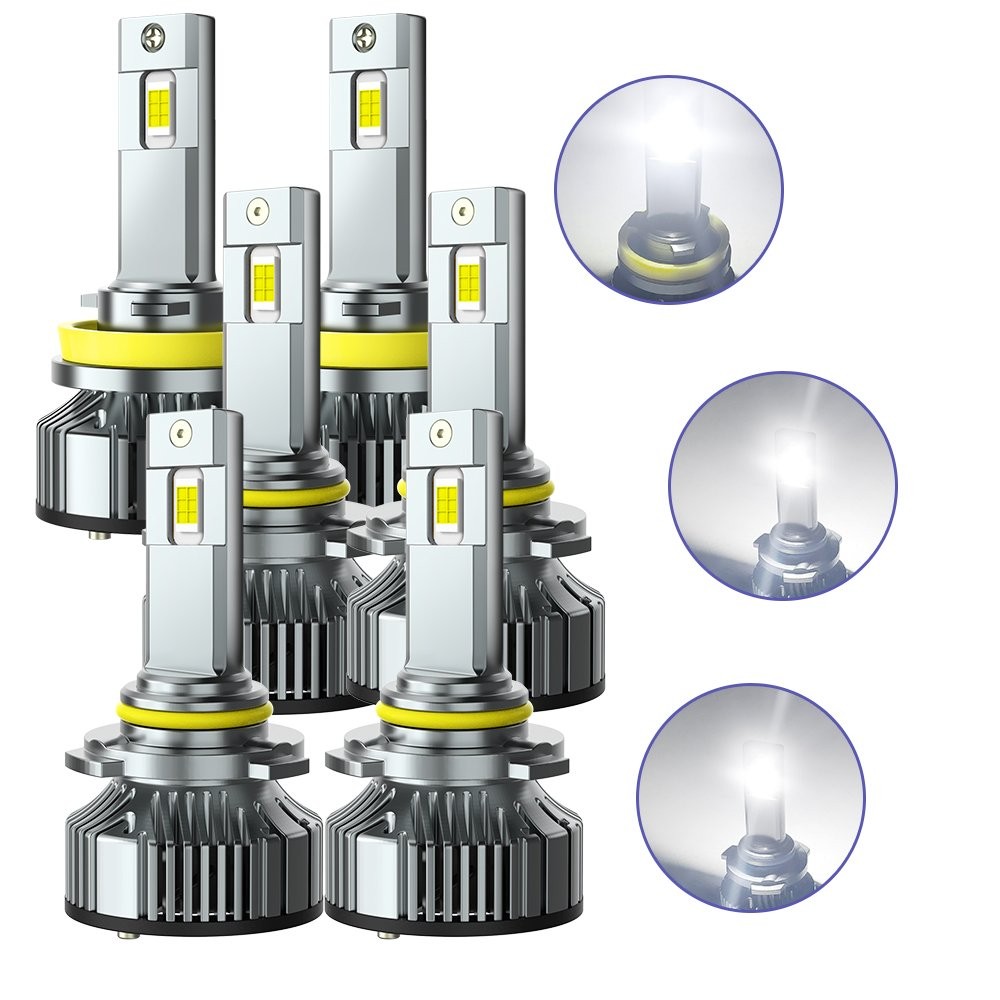 AUXITO CANBUS 9005 H11 9006 H8 Headlight LED Bulbs High Beam Combo Kit Low Beam