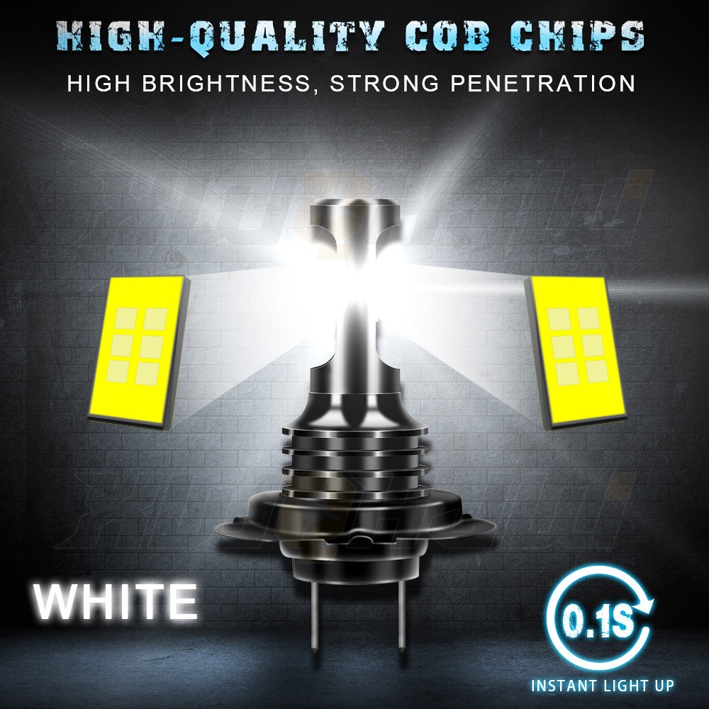 4x H7 H11 Front LED Headlight Bulbs 6100K Super Bright White Conversion Kit