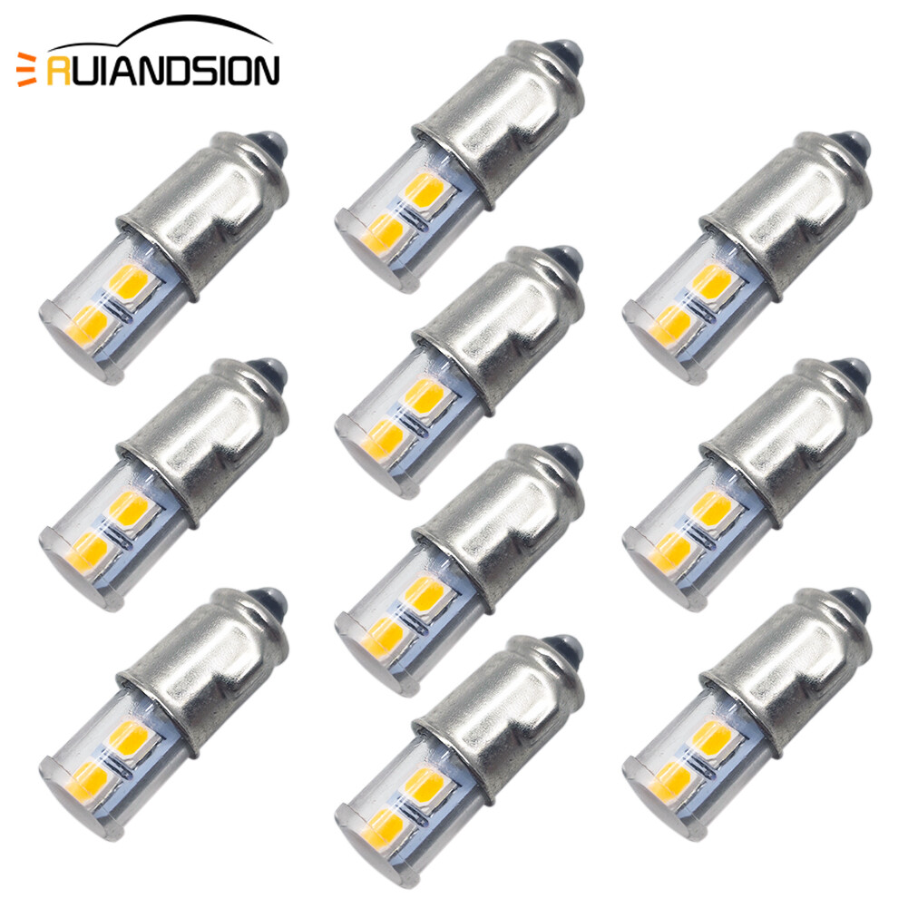 10pcs BA7S LED Car Warm White Dash Light Gauge Bulb Map Lamp 2835 4SMD 12V 200LM