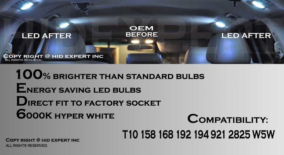 4x pc T10 LED High Power Pure White Plugin Front Side Markers light bulb N179