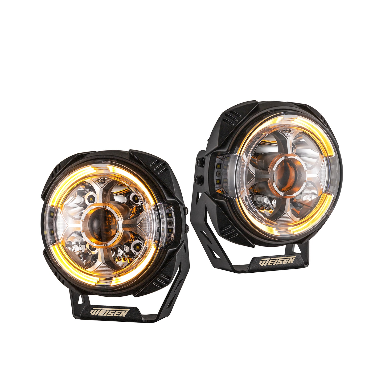 2PCS 7inch 200W 10,800 lm LED Work Lamp Light Bar For Tractor Recovery Truck Van