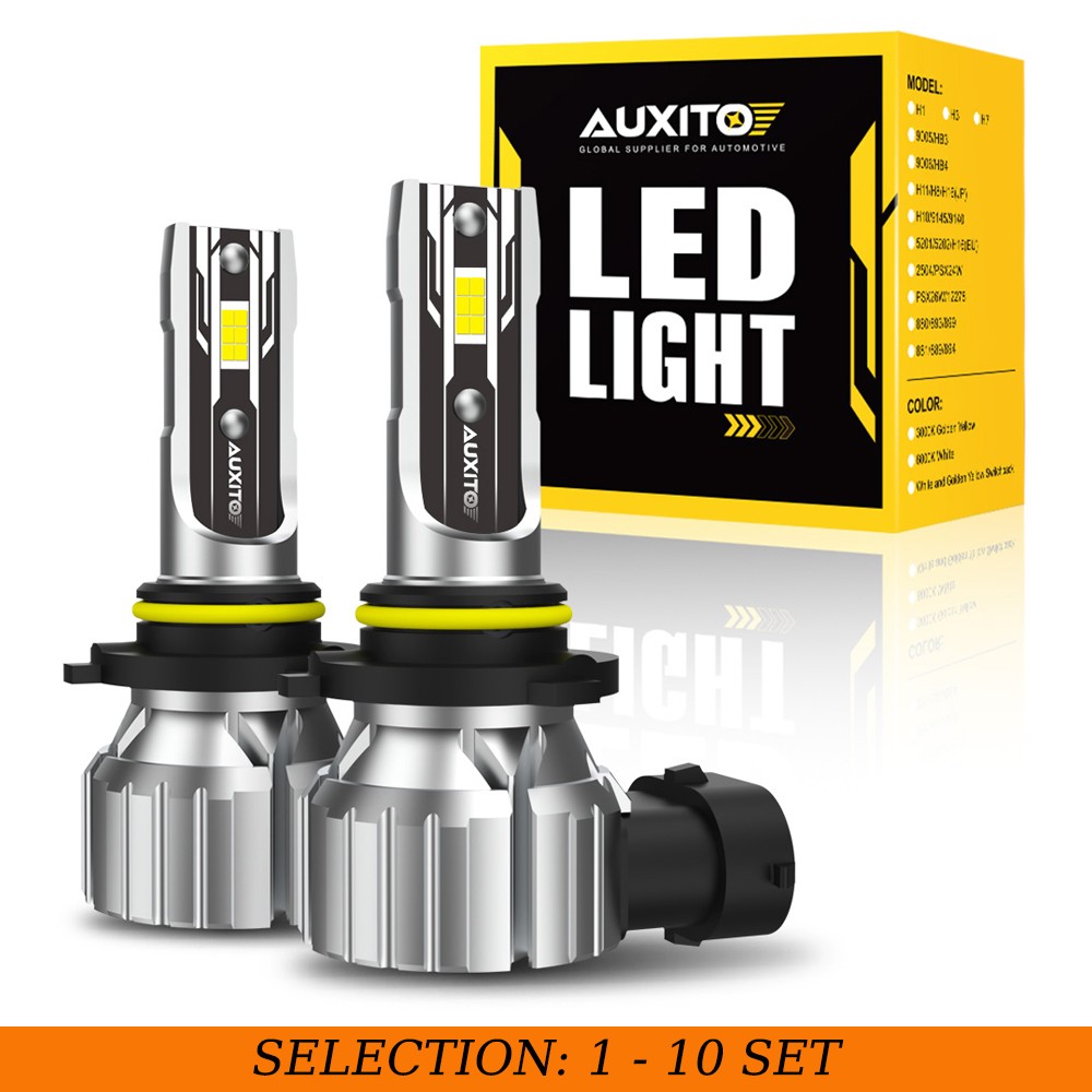 2-20X AUXITO 9006 HB4 LED Headlight Bulb Hi Low Beam Combo 6500K White Canbus E2