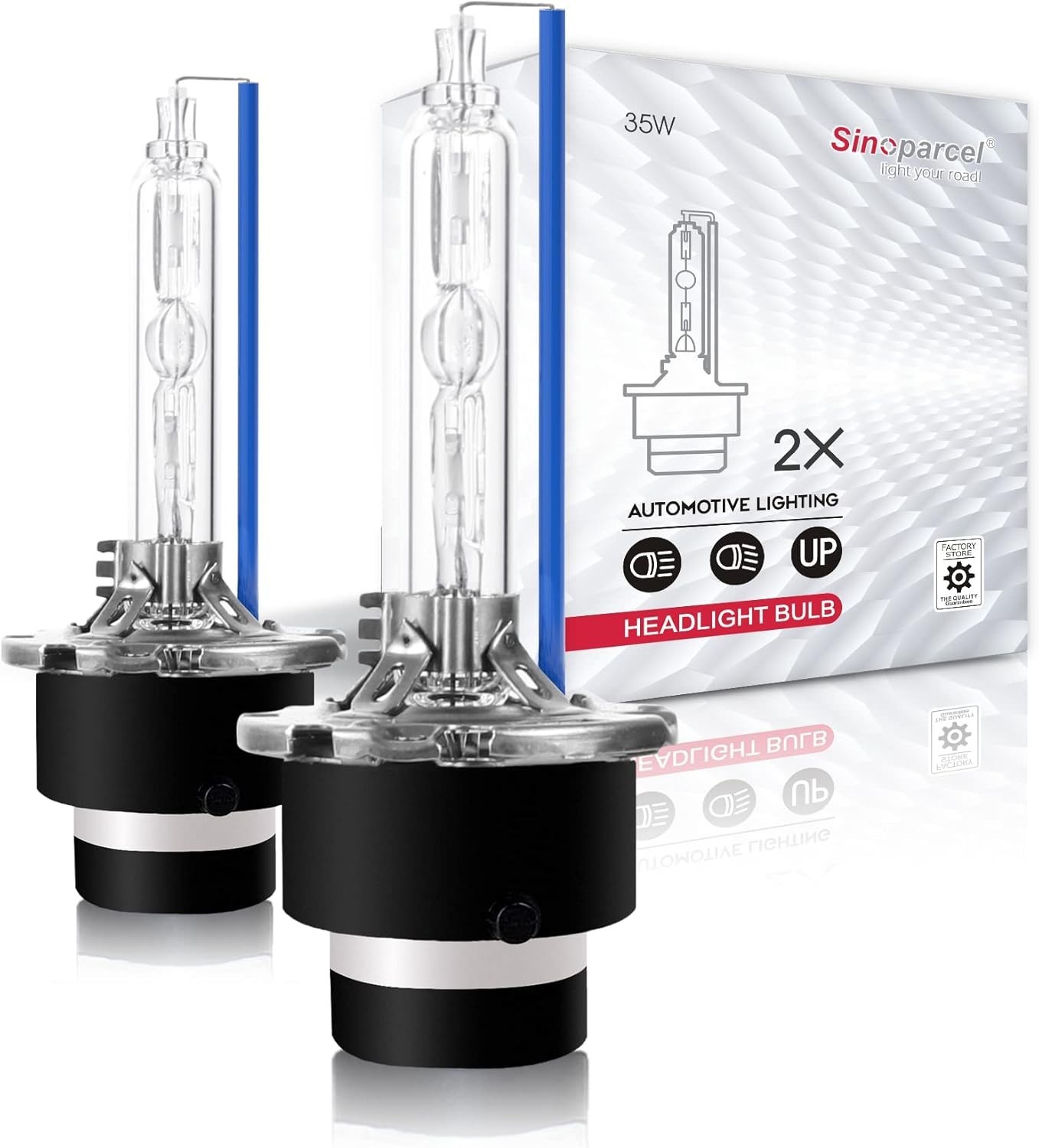 D2S 8000K Xenon HID Bulbs, 2-Pack – 3600 Lumen Output, Lifetime Support Included
