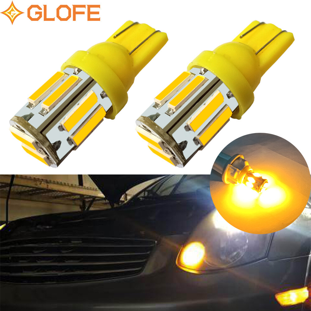 LED Amber 3000K Front Side Marker Light Bulbs for GMC Sierra 194 168 175 W5W