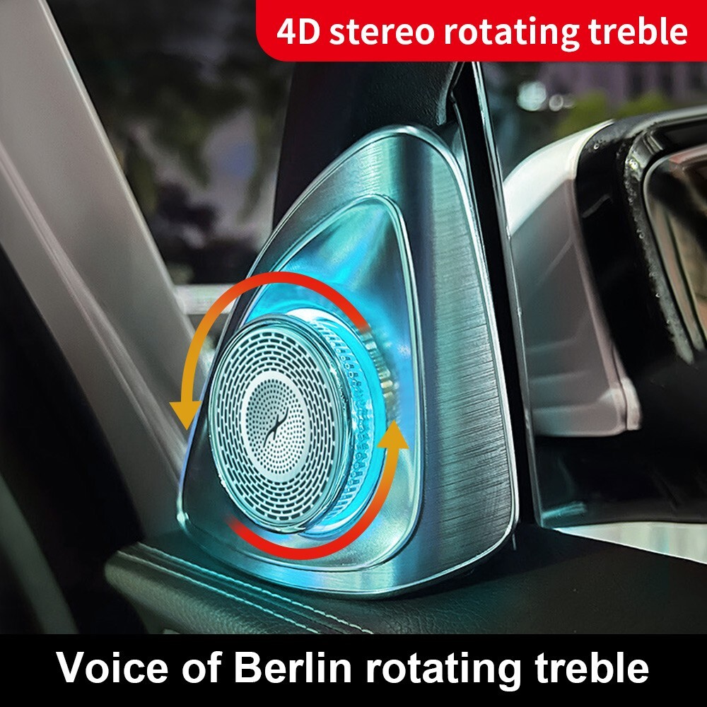 4D Rotation Speaker Tweeter for Mercedes Benz W205 CClass 2019-2021 64 colors