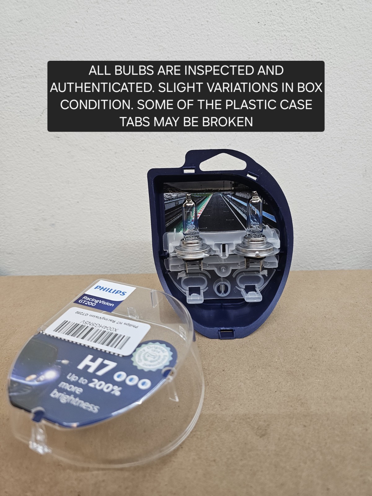 Philips H7 RacingVision GT200 Headlight Halogen Bulbs | 12972RGTS2 | Pack of 2