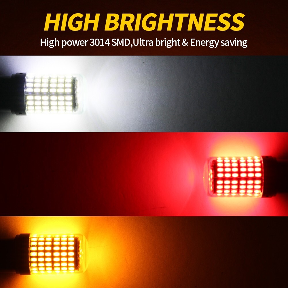 1156 1157 3157 7440 7443 LED Brake Light White Red Yellow Car Stop Tail Lamp