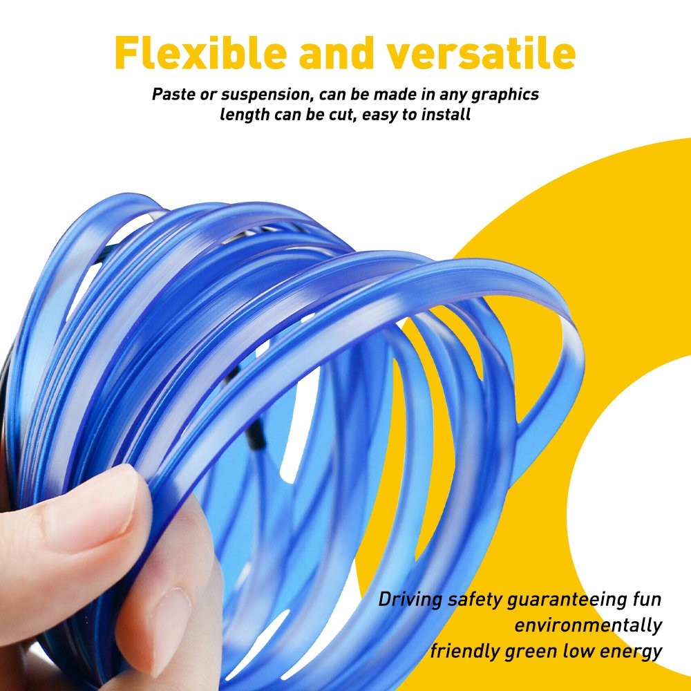 5M Blue Auto Car Interior Atmosphere Strip Wire LED Light Decor Lamp Accessories
